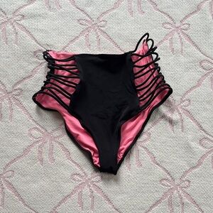 Vintage PINK High Waisted Cut Out Bikini Bottoms